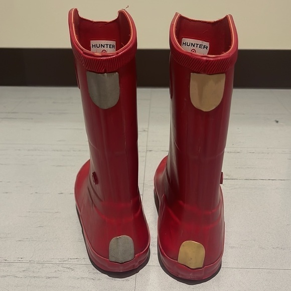 Hunter For Target Wellies Red Waterproof Rain Boots Size 3 - Picture 4 of 7